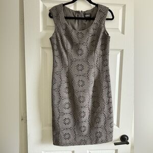 Gray Eyelet Dress
